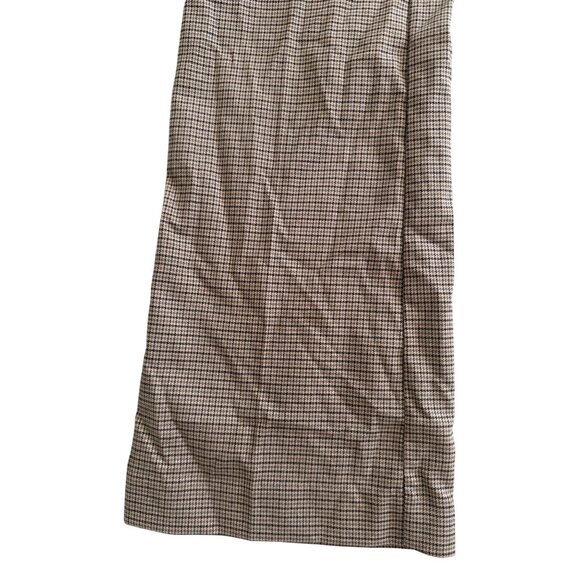 H&M Brown Houndstooth Plaid Wide Leg Pull On Dress Pants Size US 14 NEW NWT - Picture 3 of 10